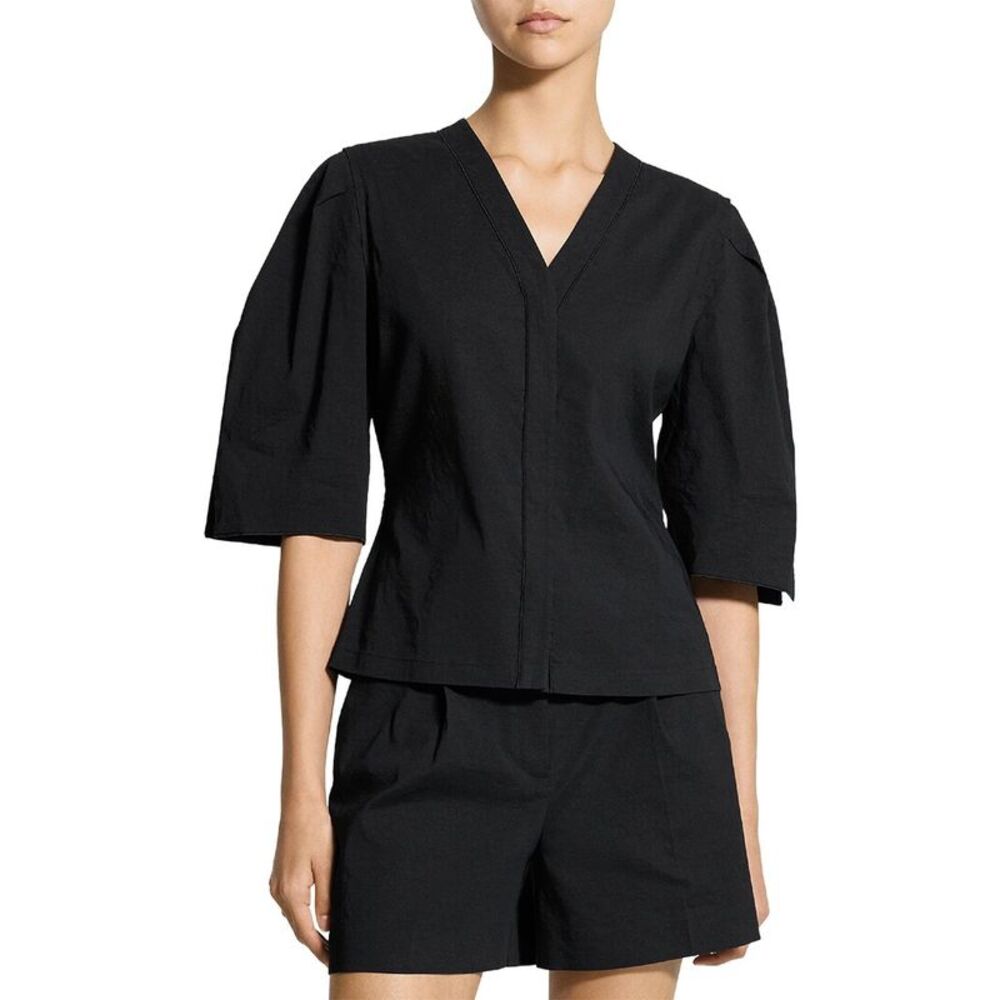 Theory Womens Wool-Blend Blouse
